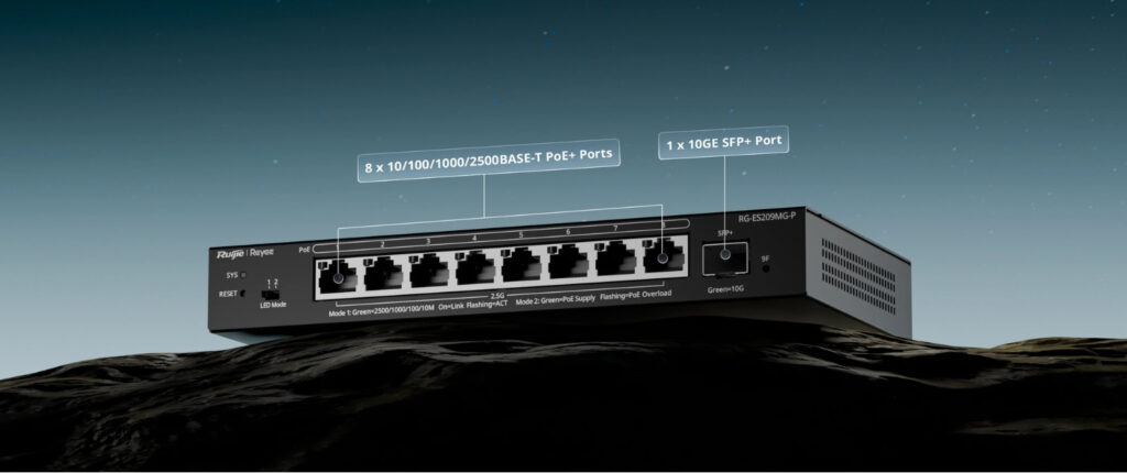 ארגוקום|מתגי 2.5G PoE מסדרת ES200MG